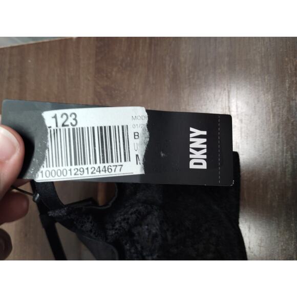 DKNY NWT Size 36A Black Modern Lace Unlined Underwire Demi Bra DK4019 - Picture 9 of 9